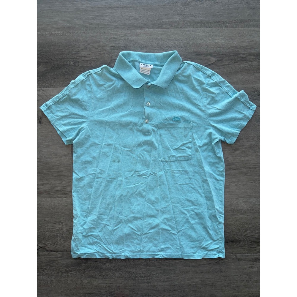 Lacoste Women's Light Blue Short Sleeve Polo Shirt 4/Xsmall